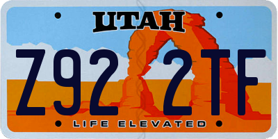 UT license plate Z922TF