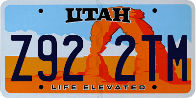 UT license plate Z922TM