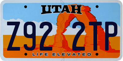 UT license plate Z922TP