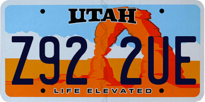 UT license plate Z922UE