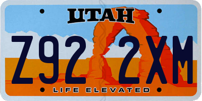 UT license plate Z922XM