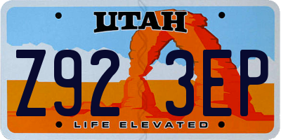 UT license plate Z923EP