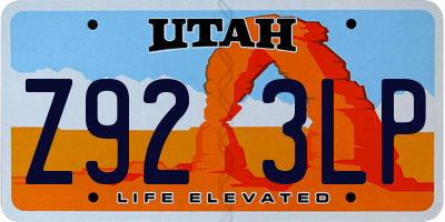 UT license plate Z923LP