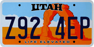 UT license plate Z924EP