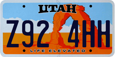 UT license plate Z924HH