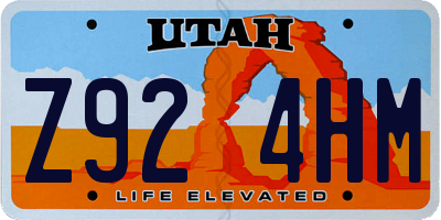 UT license plate Z924HM