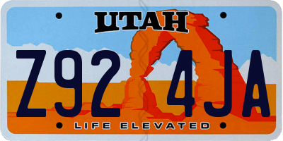 UT license plate Z924JA