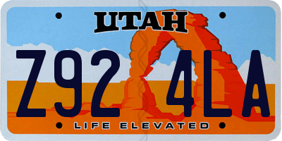 UT license plate Z924LA