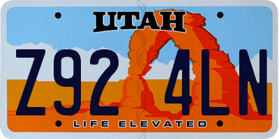 UT license plate Z924LN