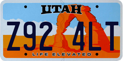 UT license plate Z924LT