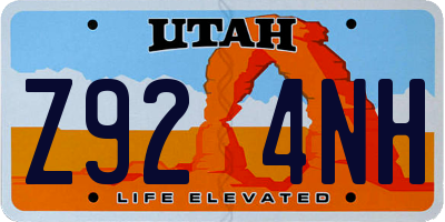 UT license plate Z924NH
