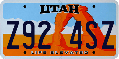 UT license plate Z924SZ