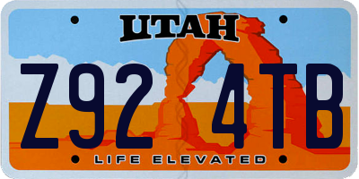 UT license plate Z924TB