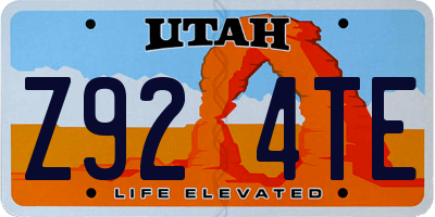 UT license plate Z924TE