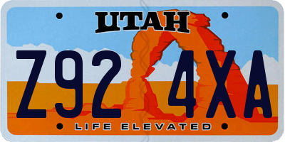 UT license plate Z924XA