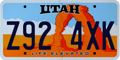 UT license plate Z924XK