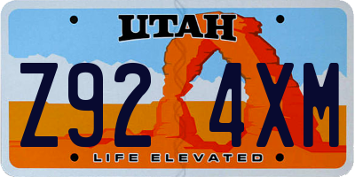 UT license plate Z924XM