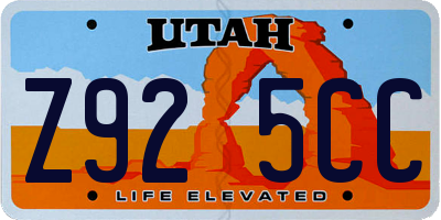 UT license plate Z925CC
