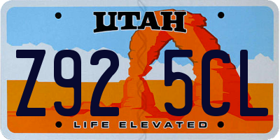 UT license plate Z925CL
