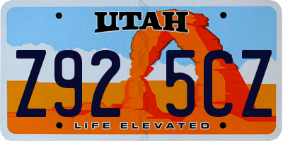 UT license plate Z925CZ