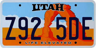 UT license plate Z925DE
