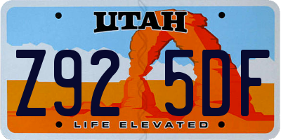UT license plate Z925DF