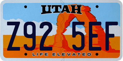 UT license plate Z925EF