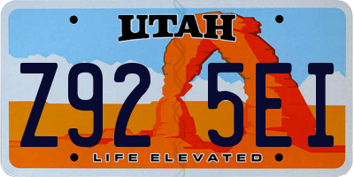 UT license plate Z925EI