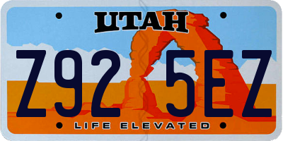 UT license plate Z925EZ