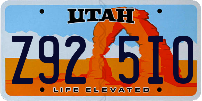 UT license plate Z925IO