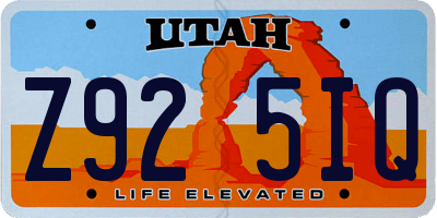 UT license plate Z925IQ