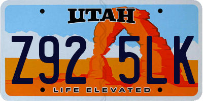 UT license plate Z925LK