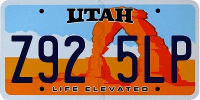 UT license plate Z925LP