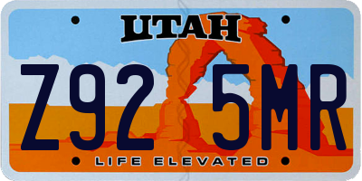 UT license plate Z925MR
