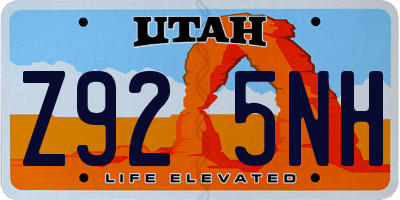 UT license plate Z925NH