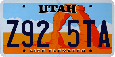 UT license plate Z925TA