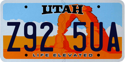 UT license plate Z925UA