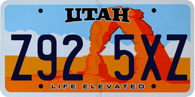 UT license plate Z925XZ