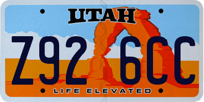 UT license plate Z926CC