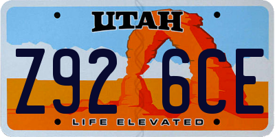 UT license plate Z926CE