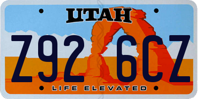 UT license plate Z926CZ