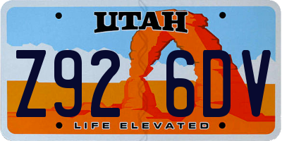 UT license plate Z926DV