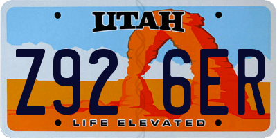UT license plate Z926ER