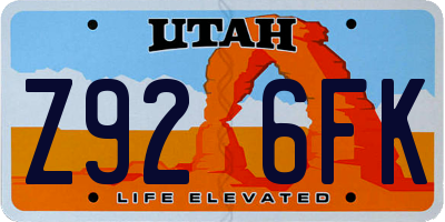 UT license plate Z926FK
