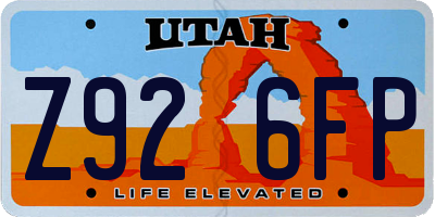 UT license plate Z926FP