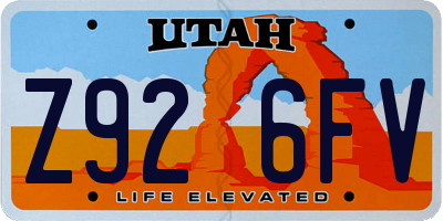 UT license plate Z926FV