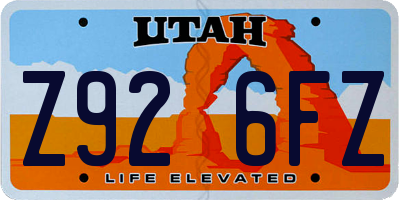 UT license plate Z926FZ