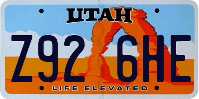 UT license plate Z926HE