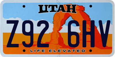 UT license plate Z926HV