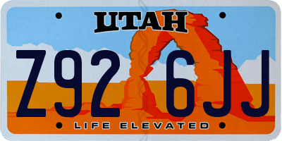 UT license plate Z926JJ